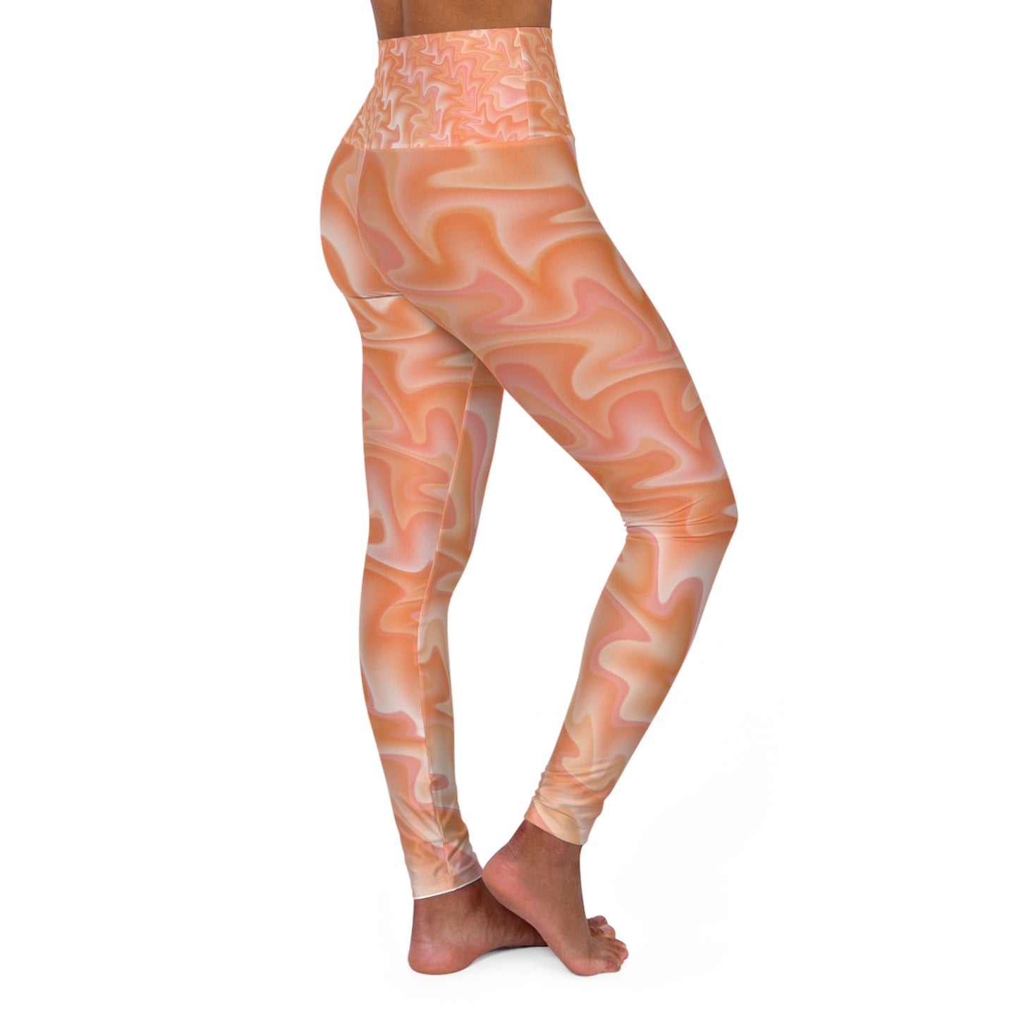 High Waisted Leggings with Abstract Design
