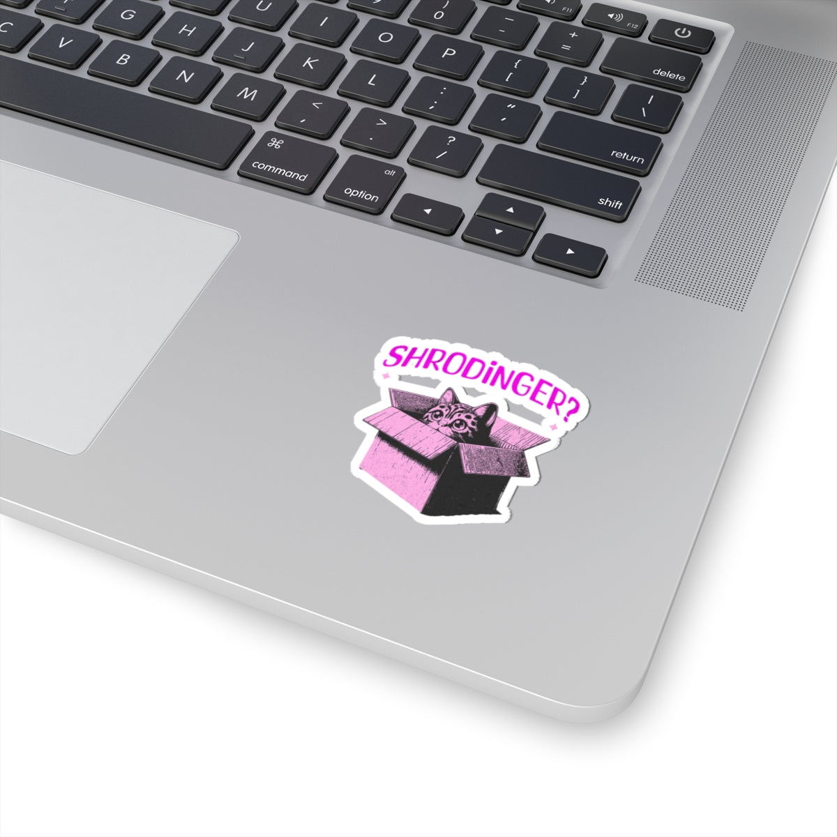 'Shrodinger?' Cat-Themed Sticker