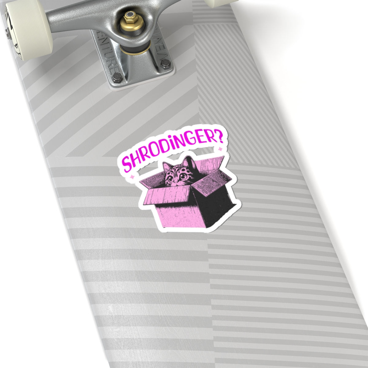 'Shrodinger?' Cat-Themed Sticker
