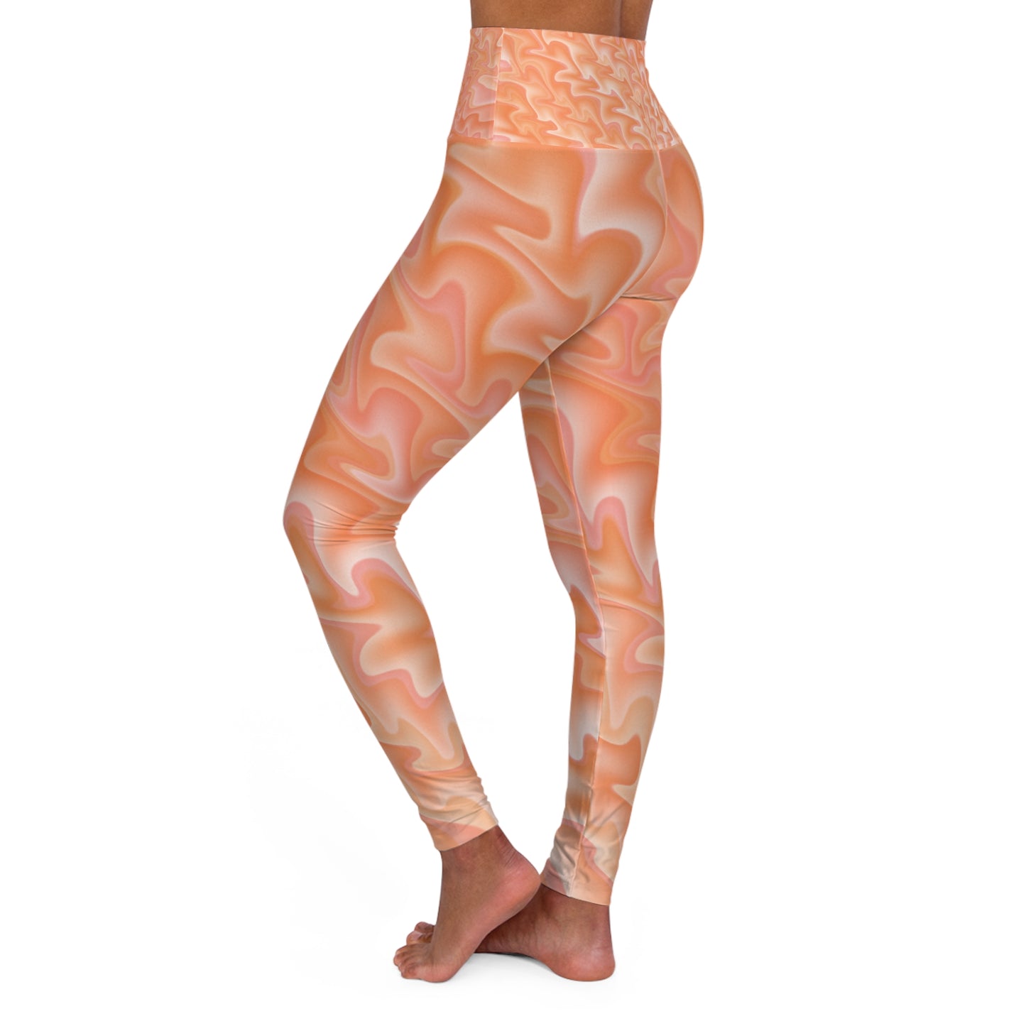 High Waisted Leggings with Abstract Design