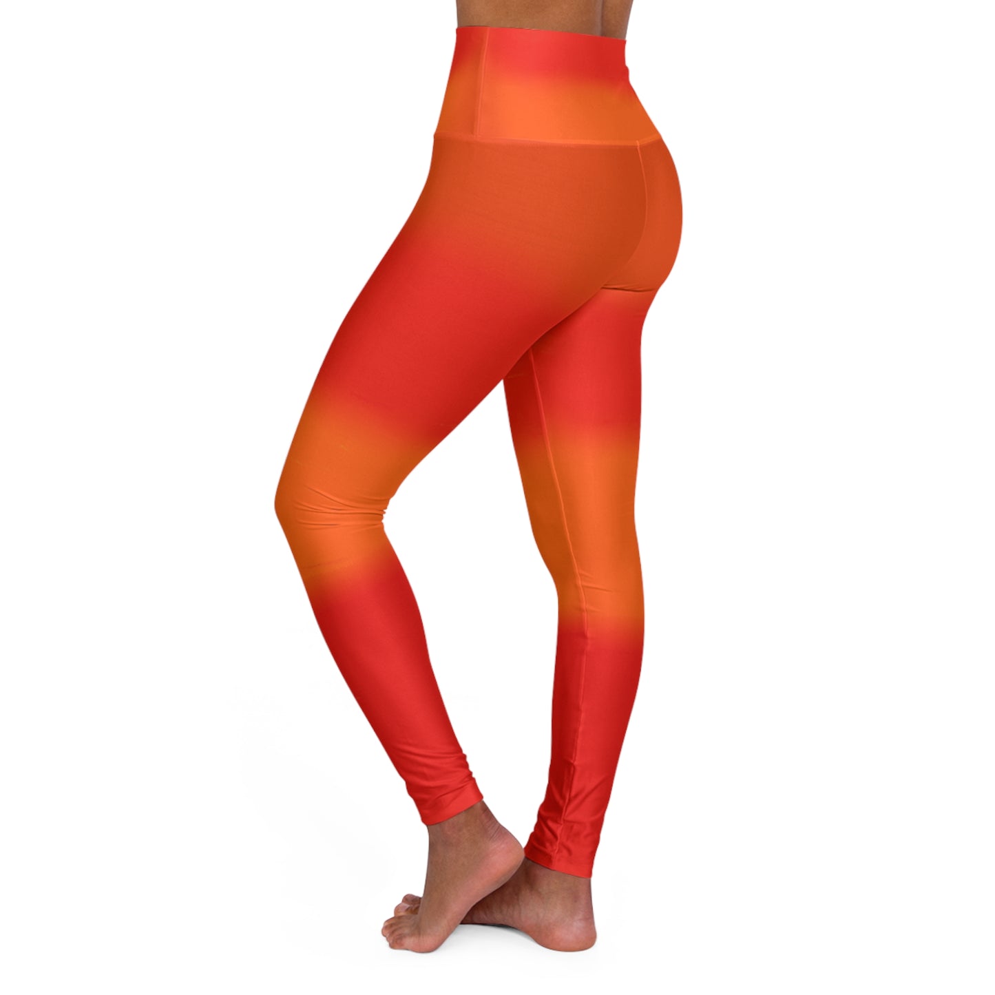 Vibrant Orange High Waisted Leggings