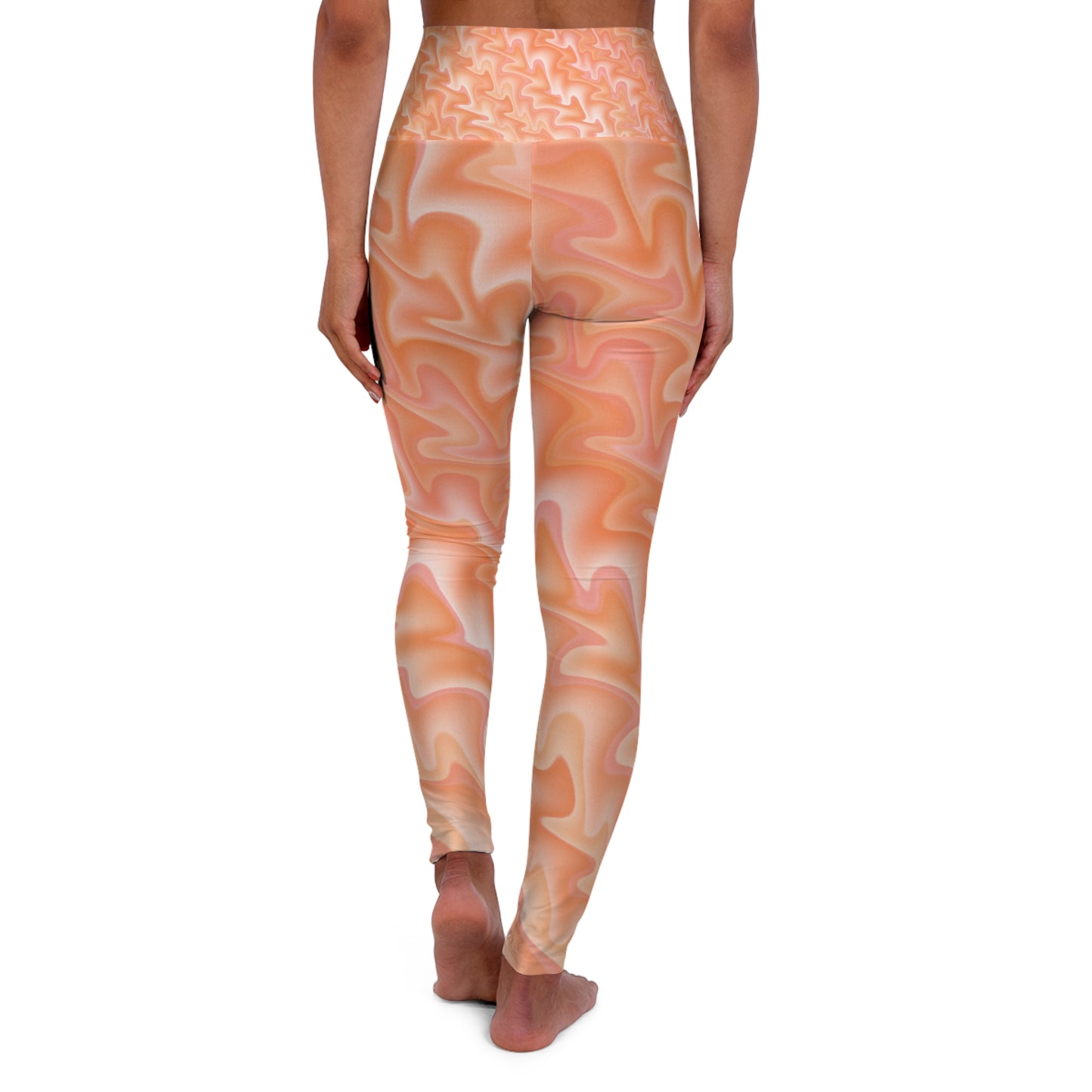 High Waisted Leggings with Abstract Design