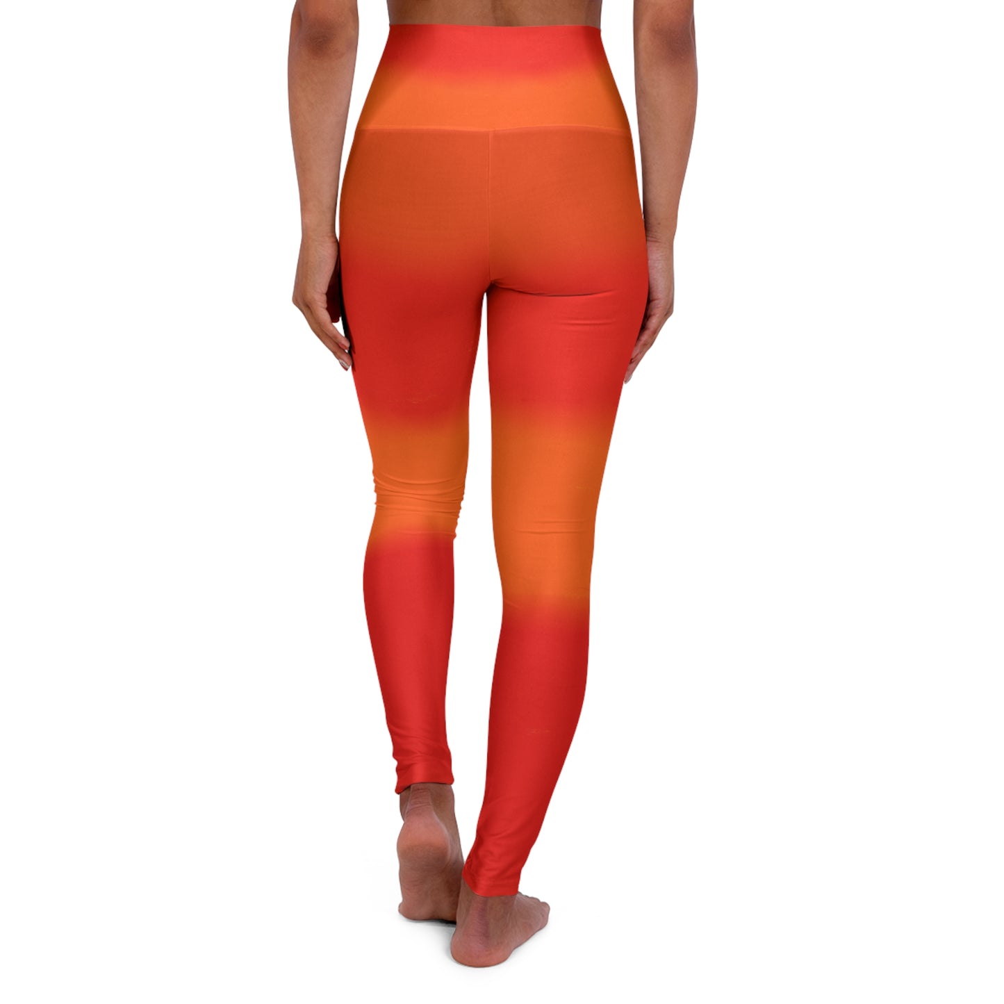 Vibrant Orange High Waisted Leggings