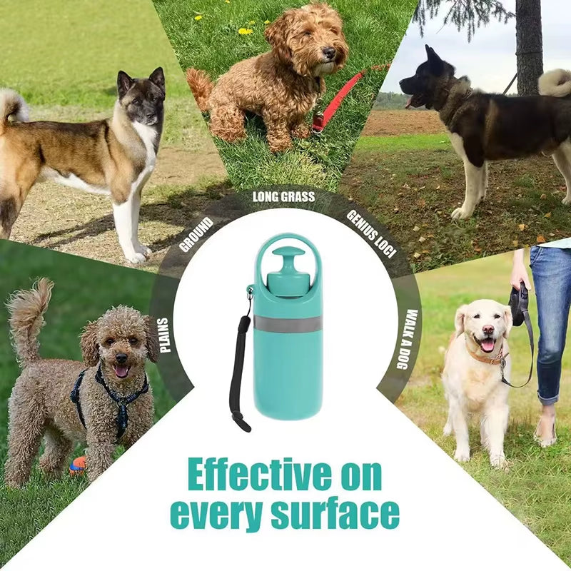 Portable Dog Pooper Scooper with a built-In garbage bag holder with a unique no touch design.