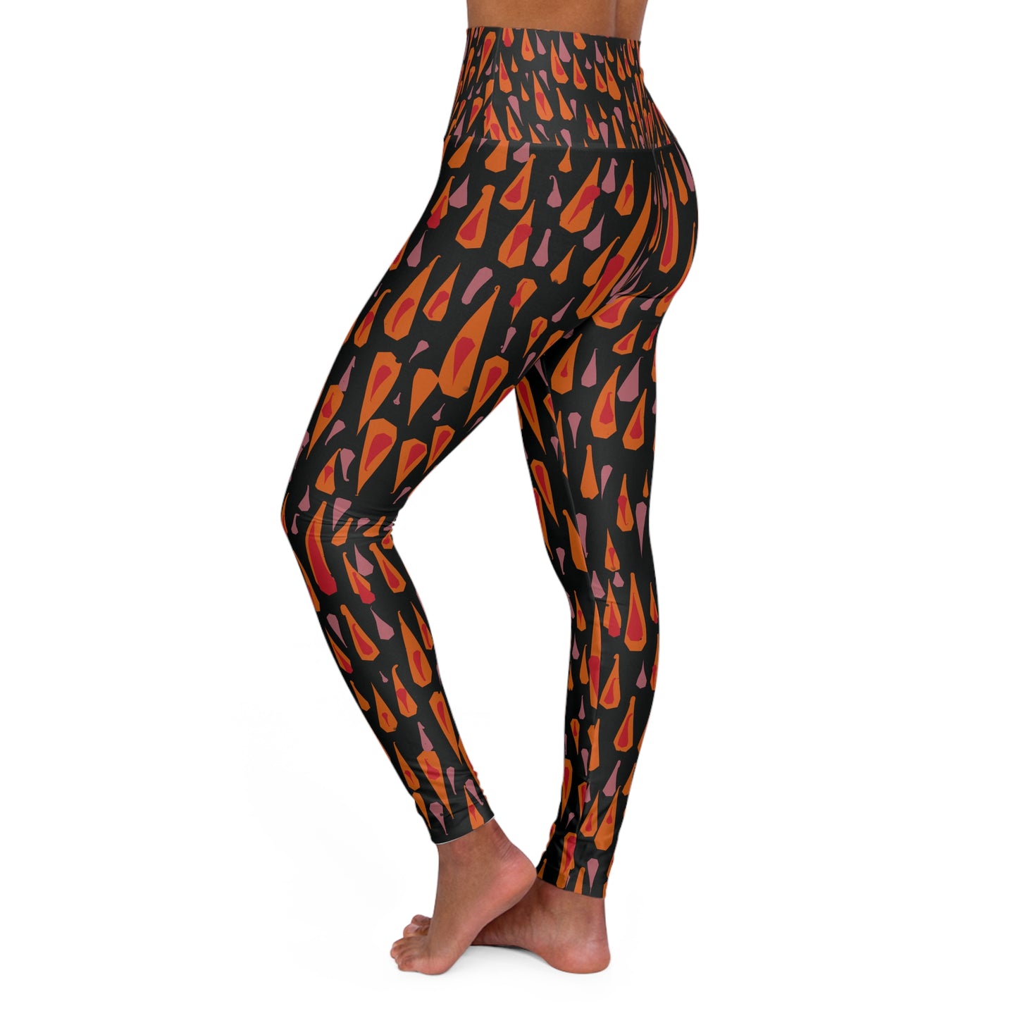 High Waisted Abstract Yoga Leggings