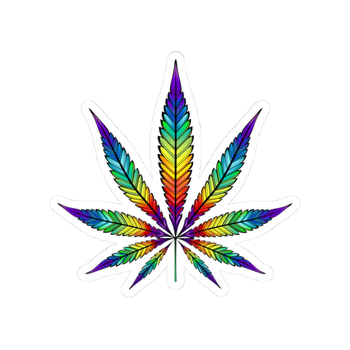 Rainbow Cannabis Sticker