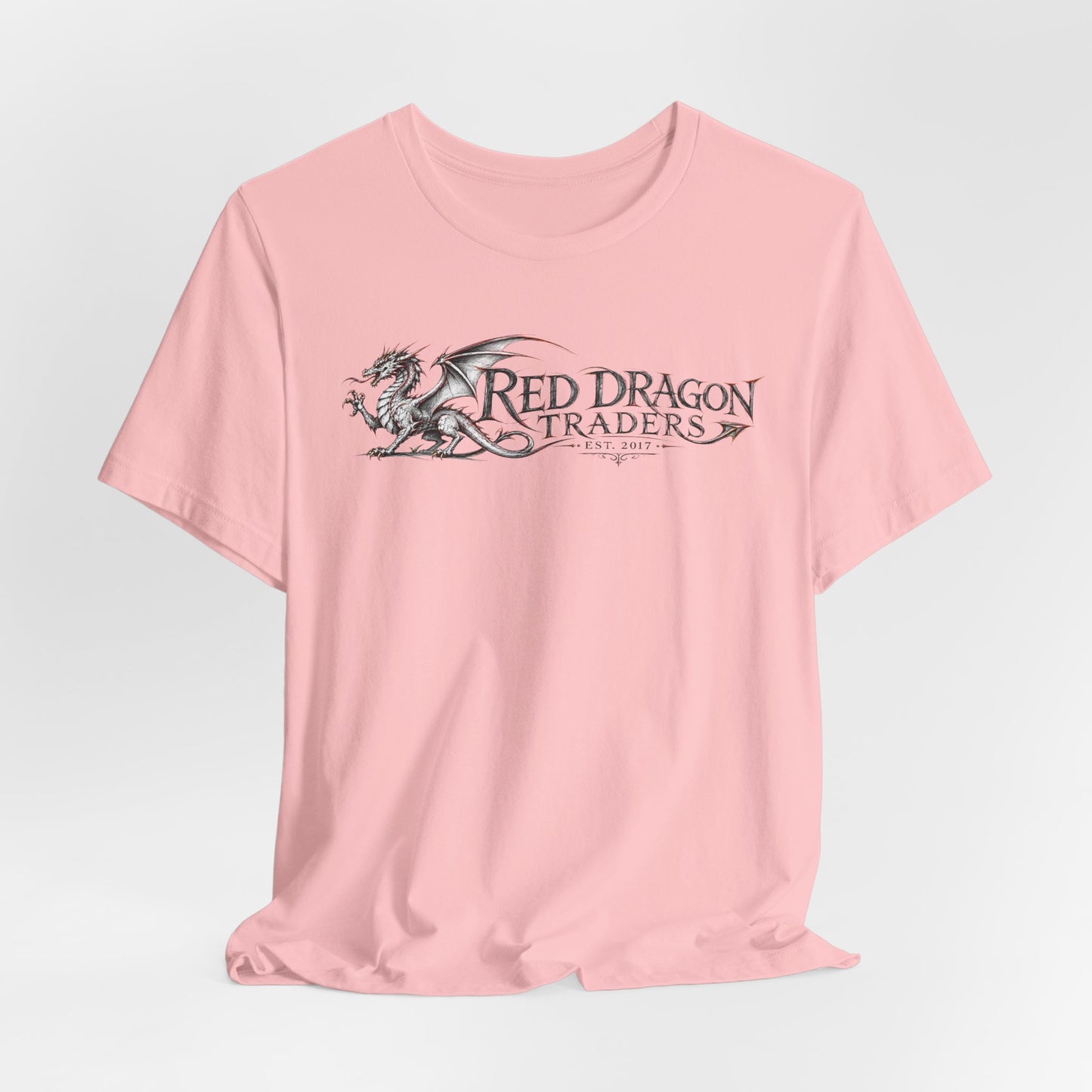 Red Dragon Traders Graphic Tee — Vintage Fantasy Dragon Logo T‑Shirt