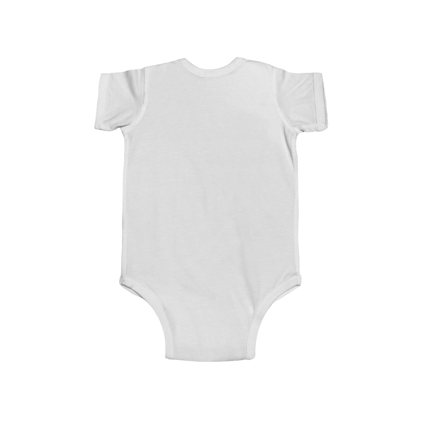 White baby onesie on a white background