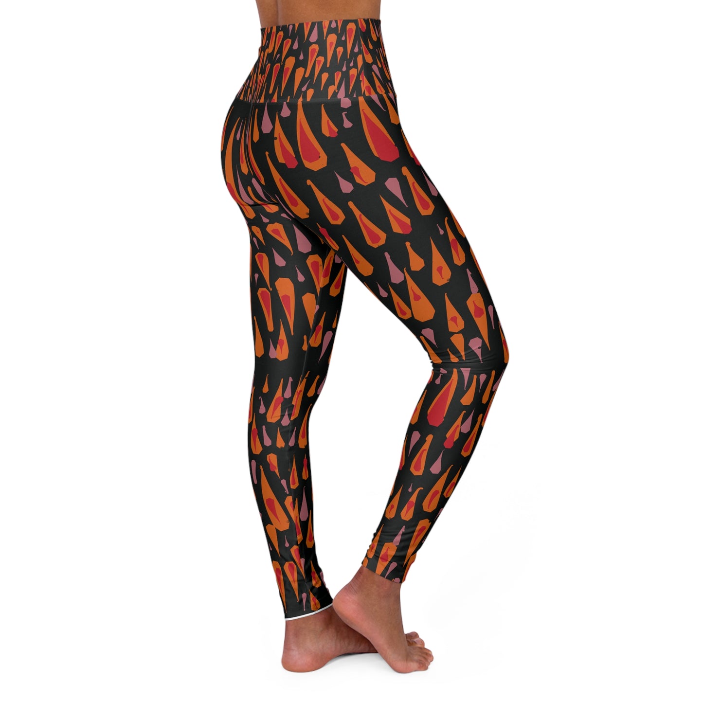 High Waisted Abstract Yoga Leggings
