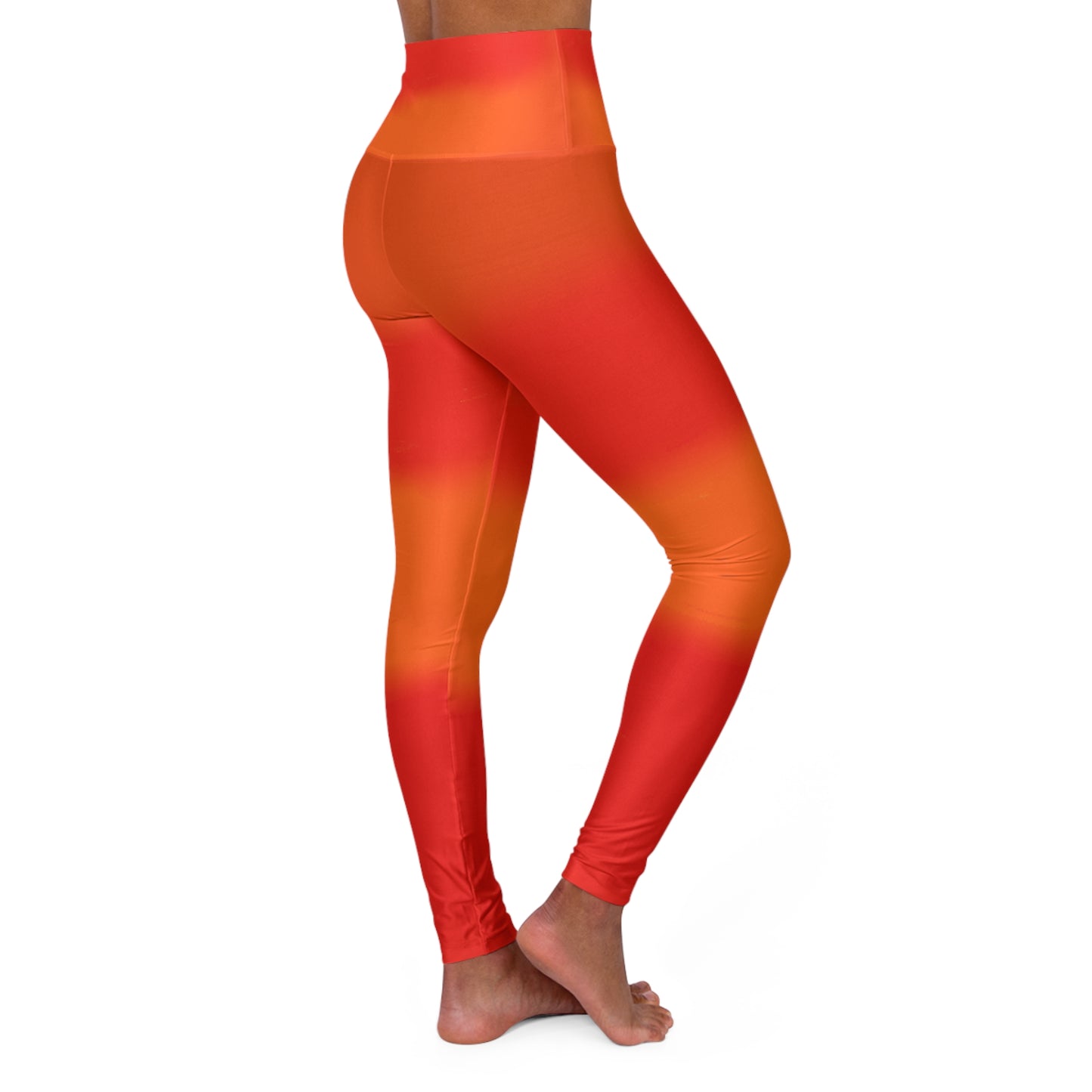 Vibrant Orange High Waisted Leggings