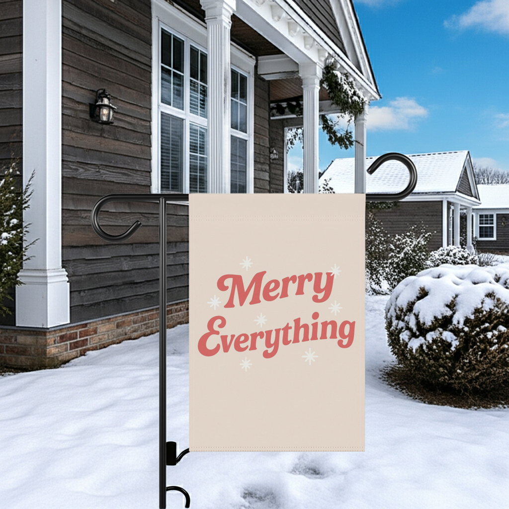 Baner Gardd 'Popeth Llawen'