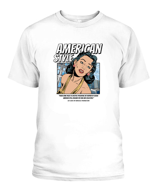 AMERICAN STYLE white tshirt