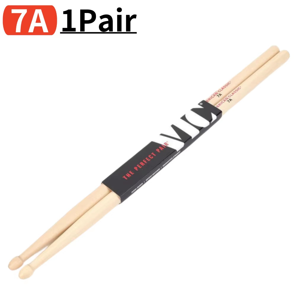 Beginners Drum Sticks Consistent Weight and Pitch Mallets Wood Tip Drumsticks American Hickory Drumsticks Percussion Accessories