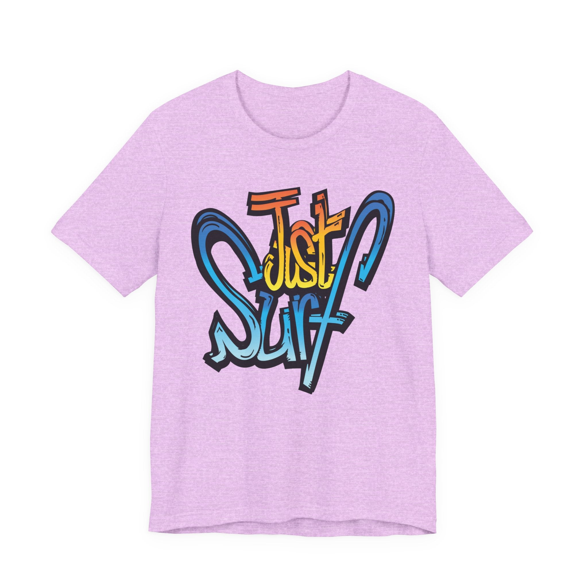 Just Surf Graphic Tee — Retro Surfboard Beach T‑Shirt