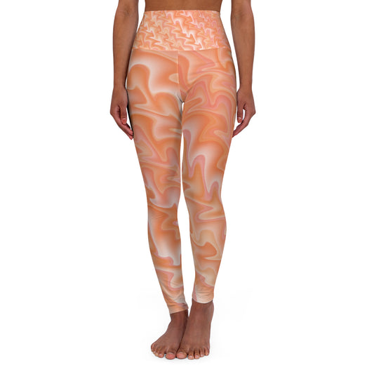 High Waisted Leggings with Abstract Design