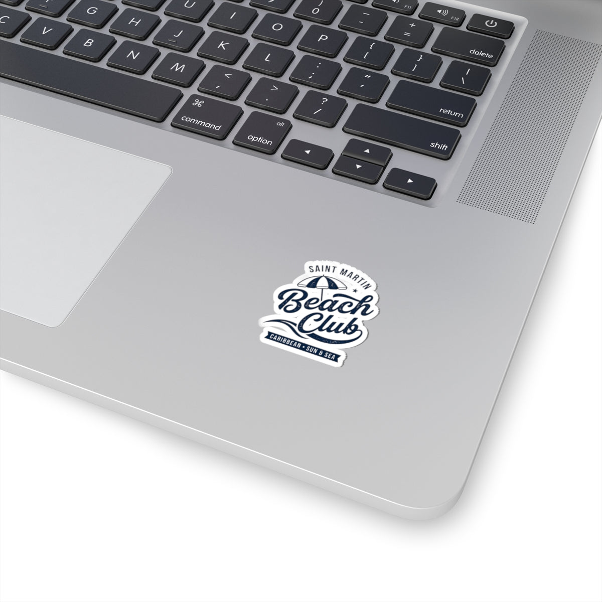 Saint Martin Beach Club Sticker | Caribbean Sun & Sea, Retro Island Pride
