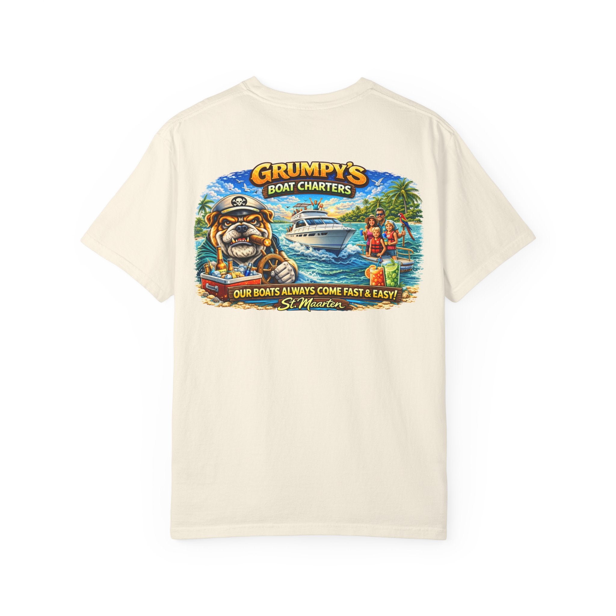 Grumpy's Boat Charters T-Shirt – St. Maarten Tee