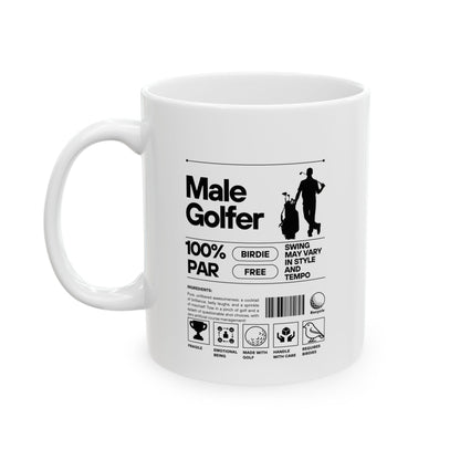 Mwg Coffi Golffiwr Gwrywaidd Ceramig | Personoliadwy