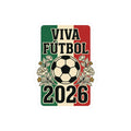6" × 6" / White Viva Fútbol 2026 Mexico Soccer Sticker – Retro, sticker product image 4.
