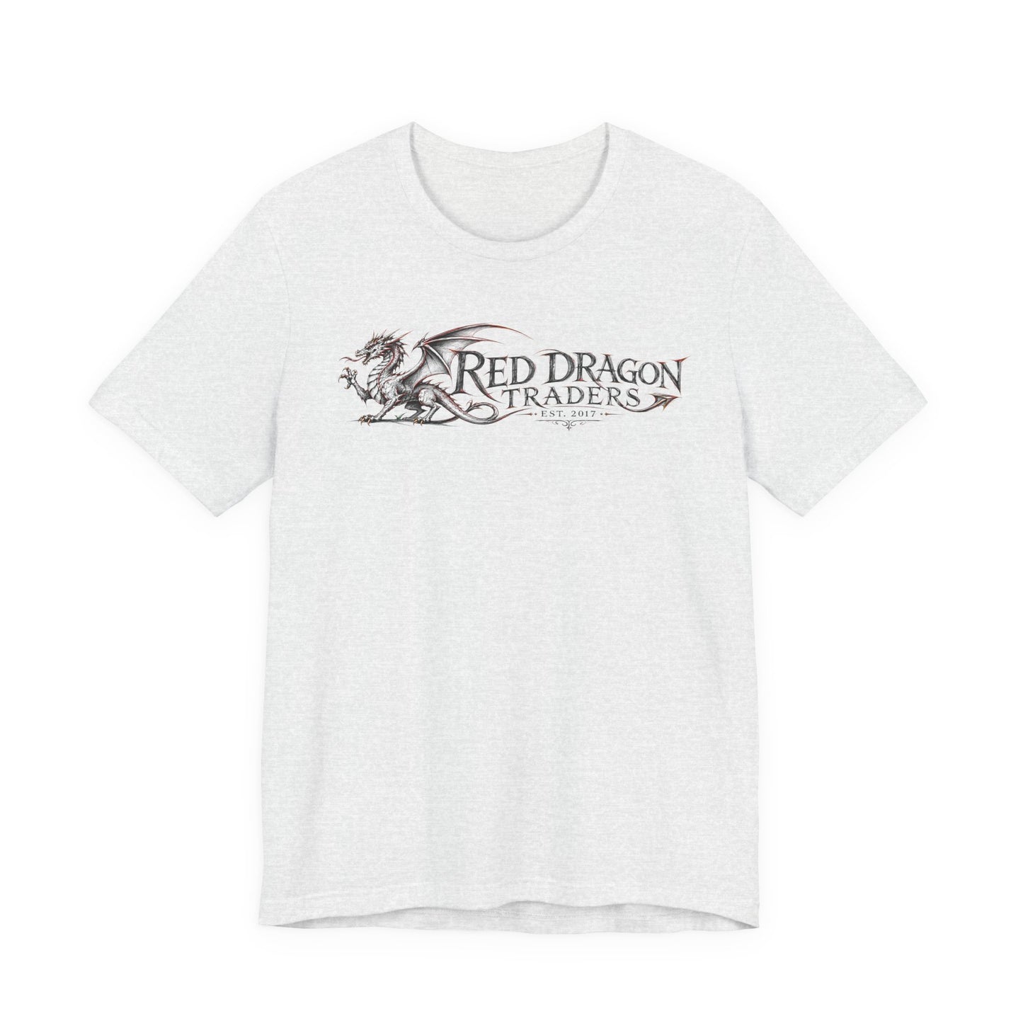 Red Dragon Traders Graphic Tee — Vintage Fantasy Dragon Logo T‑Shirt