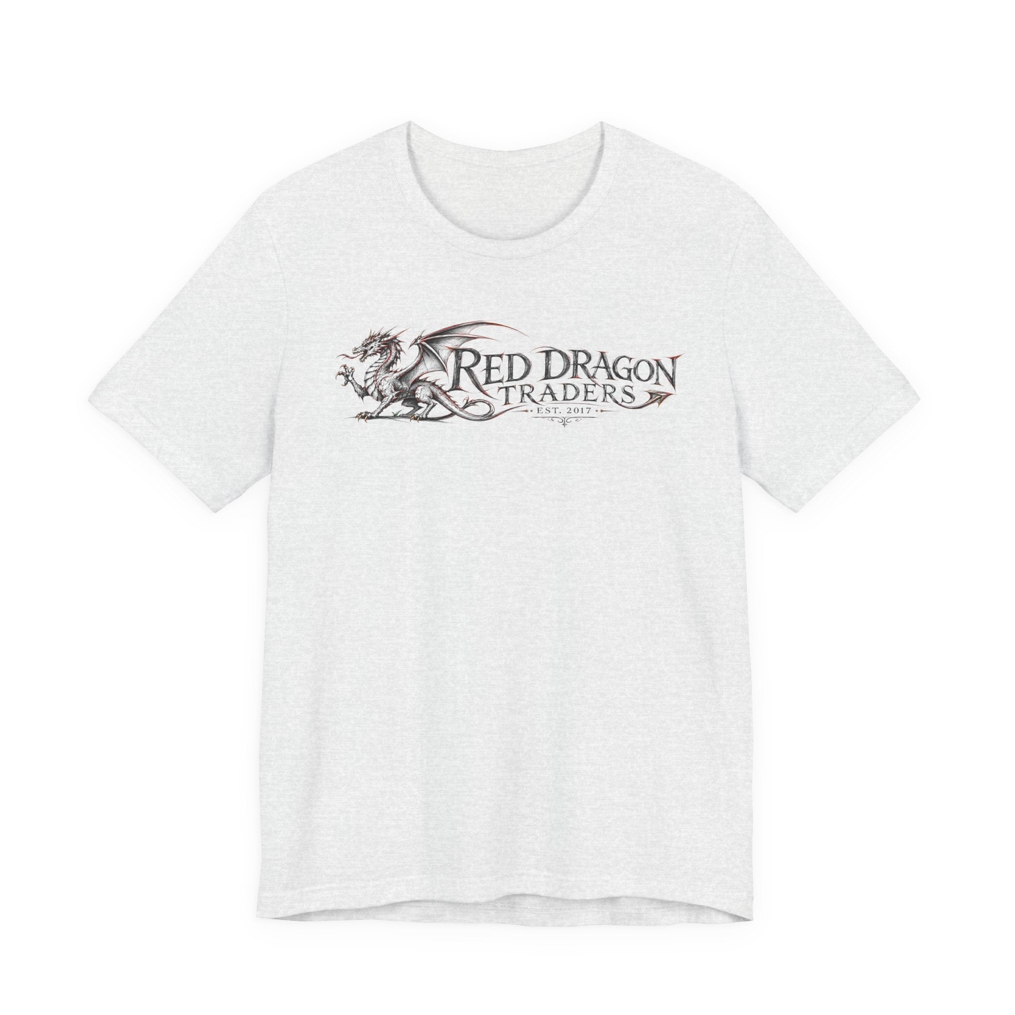 Red Dragon Traders Graphic Tee — Vintage Fantasy Dragon Logo T‑Shirt