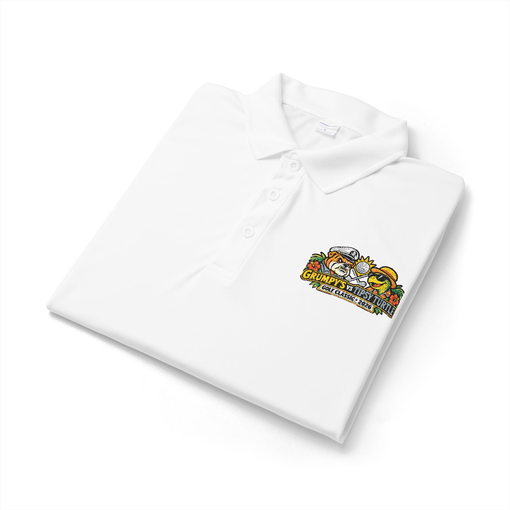 Embroidered Fall Harvest Polo Shirt — Autumn Pumpkin Patch Design