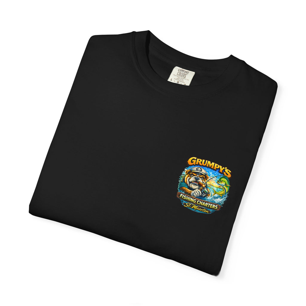 Berry Grumpy's Fishing Charters Tee – "Hooked & Hammered", t-shirt product image 23, size XL.