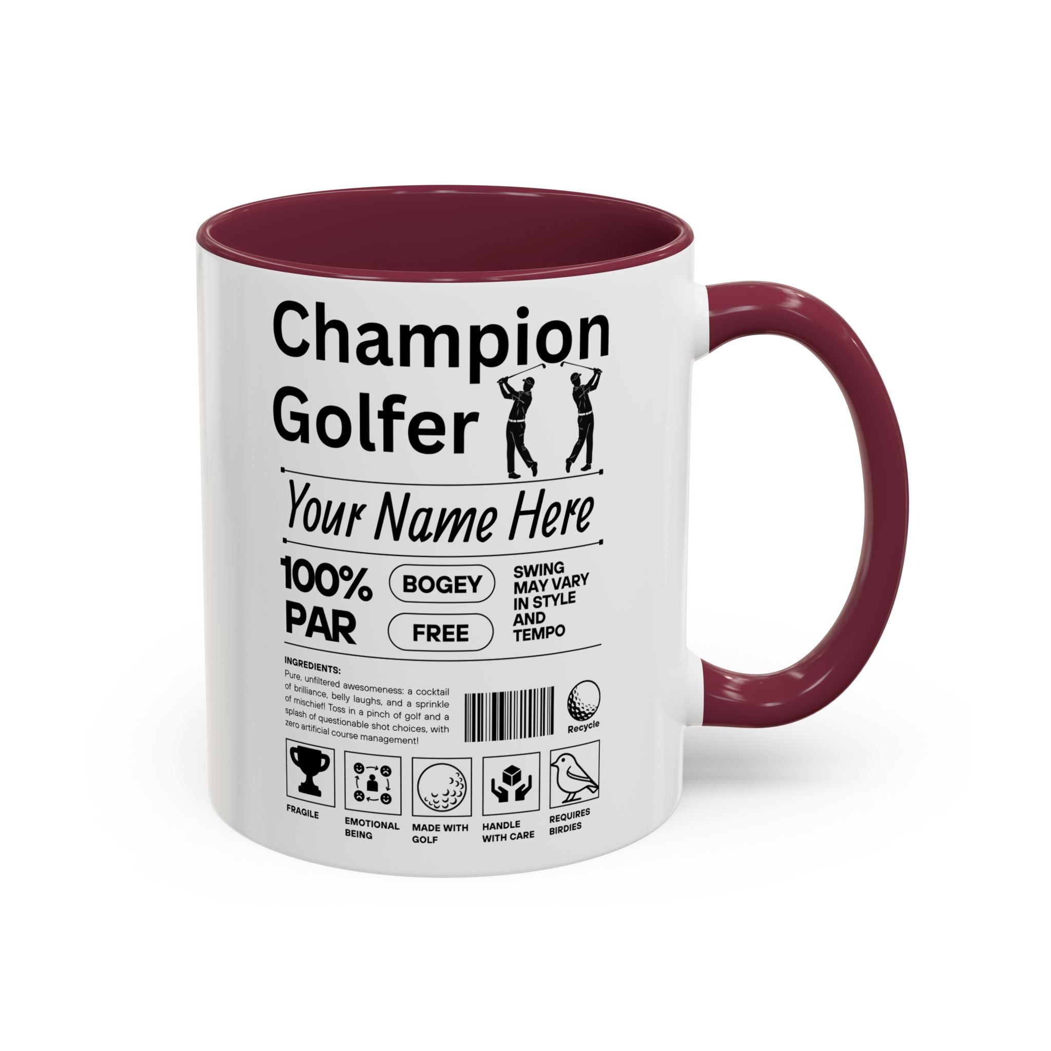 Champion Golfer Personalized Mug for Him