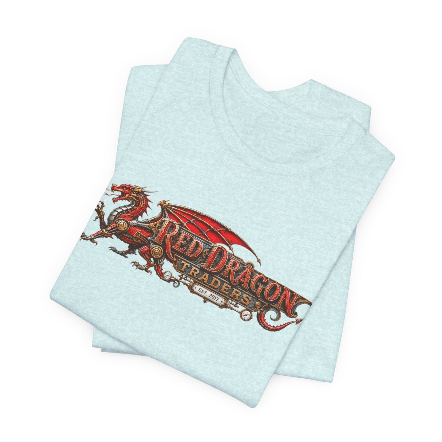 Red Dragon Traders Logo T-Shirt — Vintage Fantasy Dragon Graphic Tee