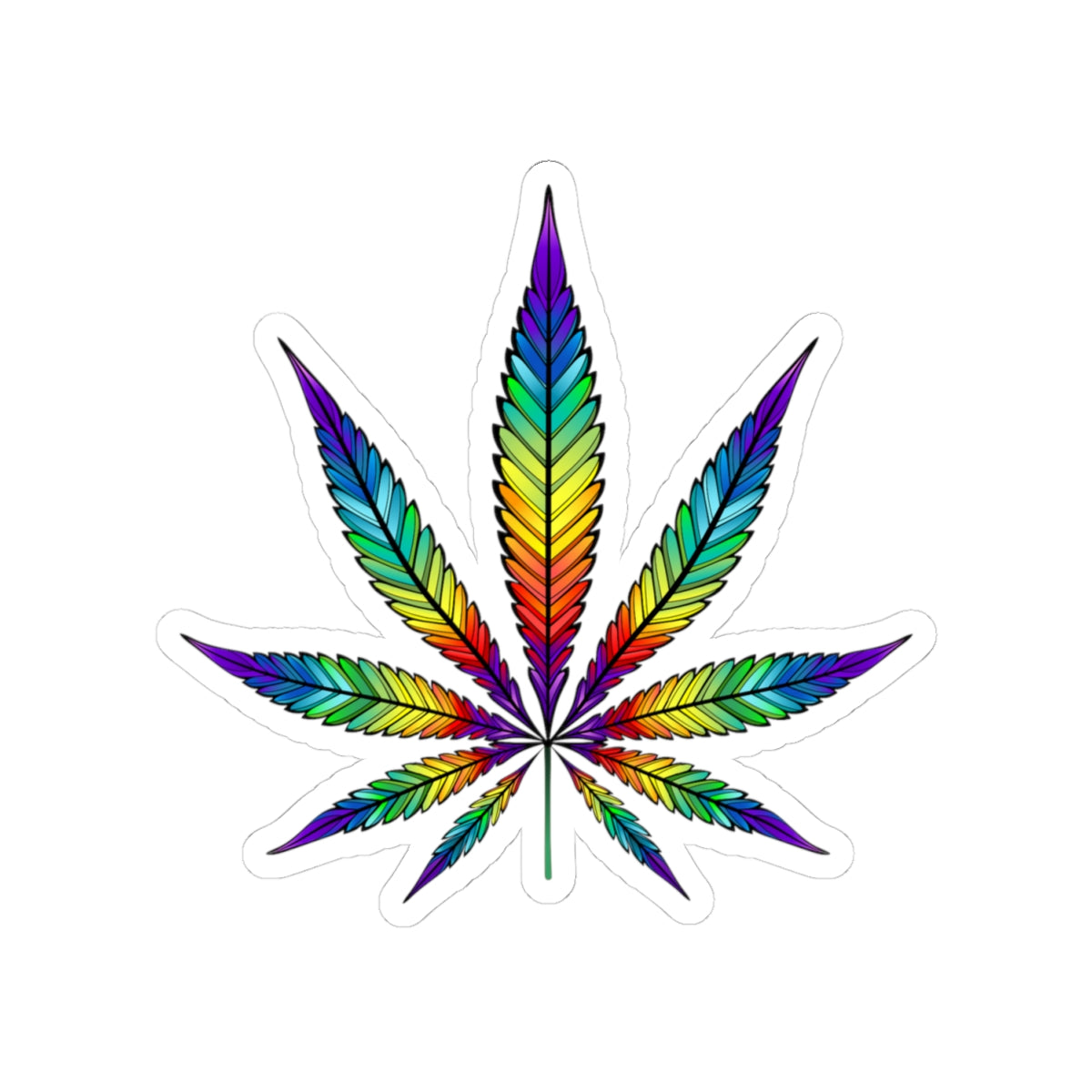 Rainbow Cannabis Sticker
