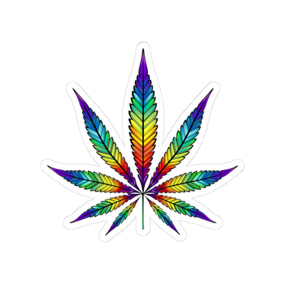 Rainbow Cannabis Sticker