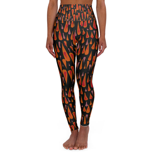 High Waisted Abstract Yoga Leggings
