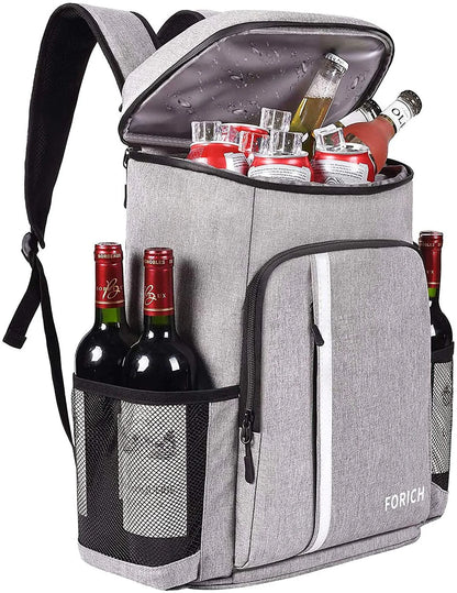 Insulated Waterproof Backpack Cooler Bag - Lightweight and Leakproof Soft Cooler (Holds 30 Cans)