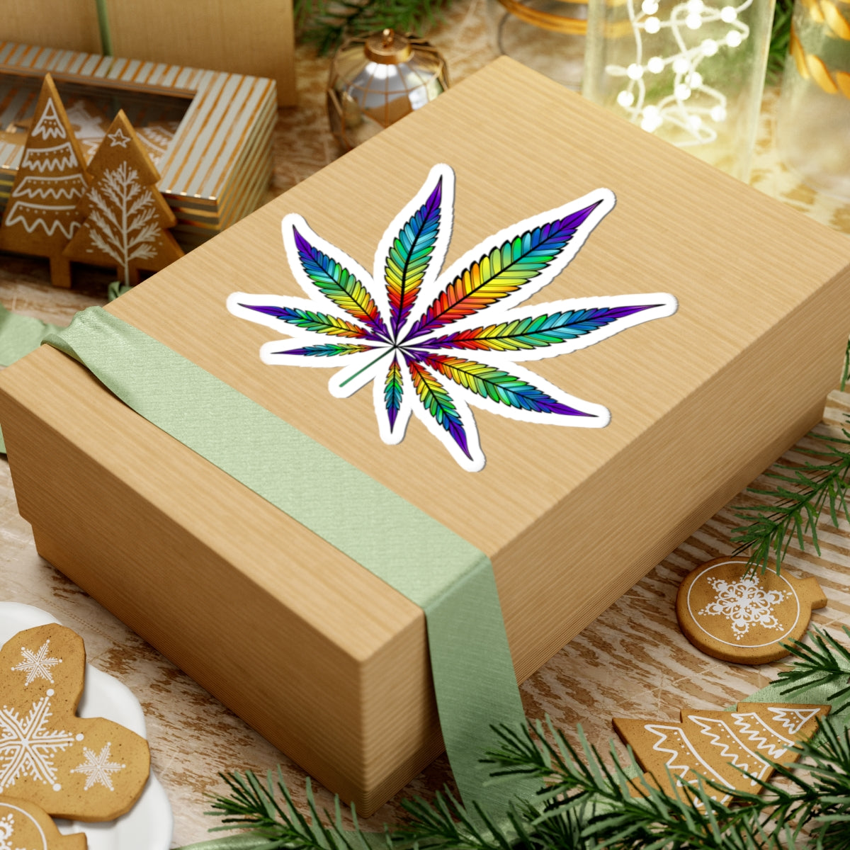 Rainbow Cannabis Sticker