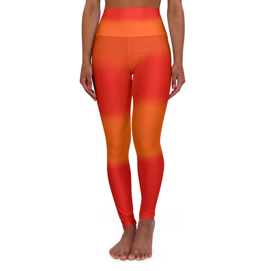 Vibrant Orange High Waisted Leggings