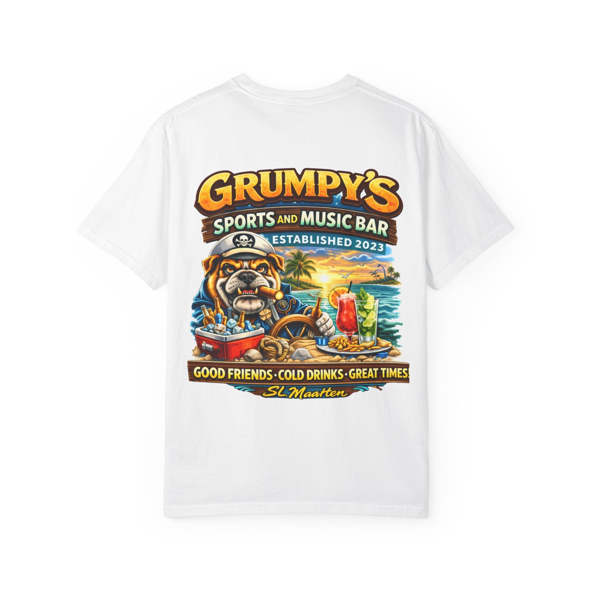 Grumpy's St. Maarten T-Shirt – Sports Bar Logo Tee