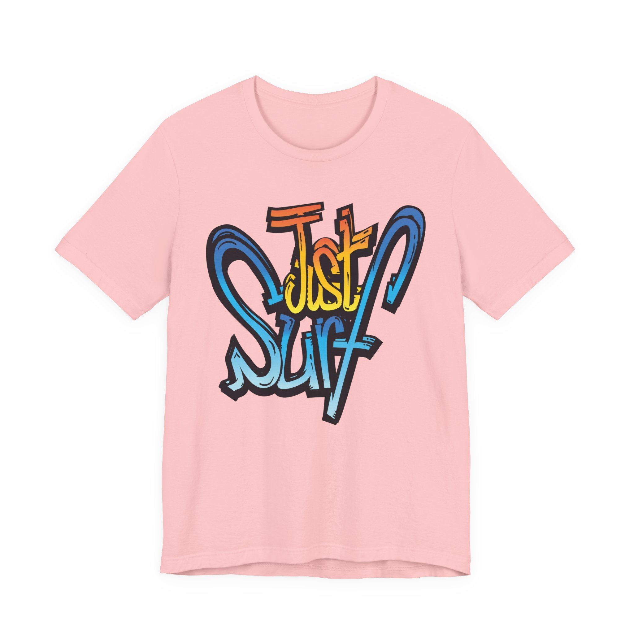 Just Surf Graphic Tee — Retro Surfboard Beach T‑Shirt