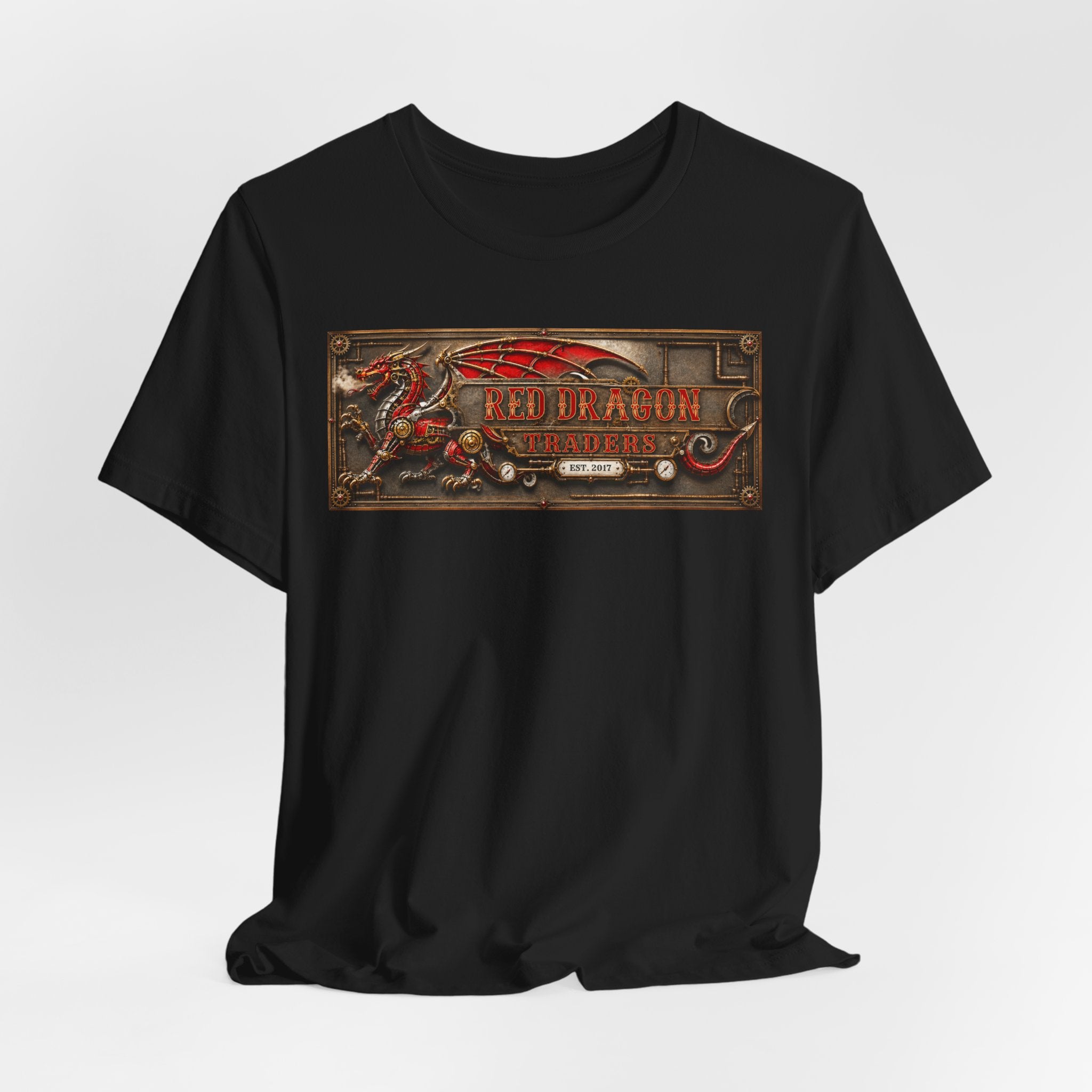 Dragon Tavern Graphic Tee — Red Dragon Vintage Sign T-Shirt