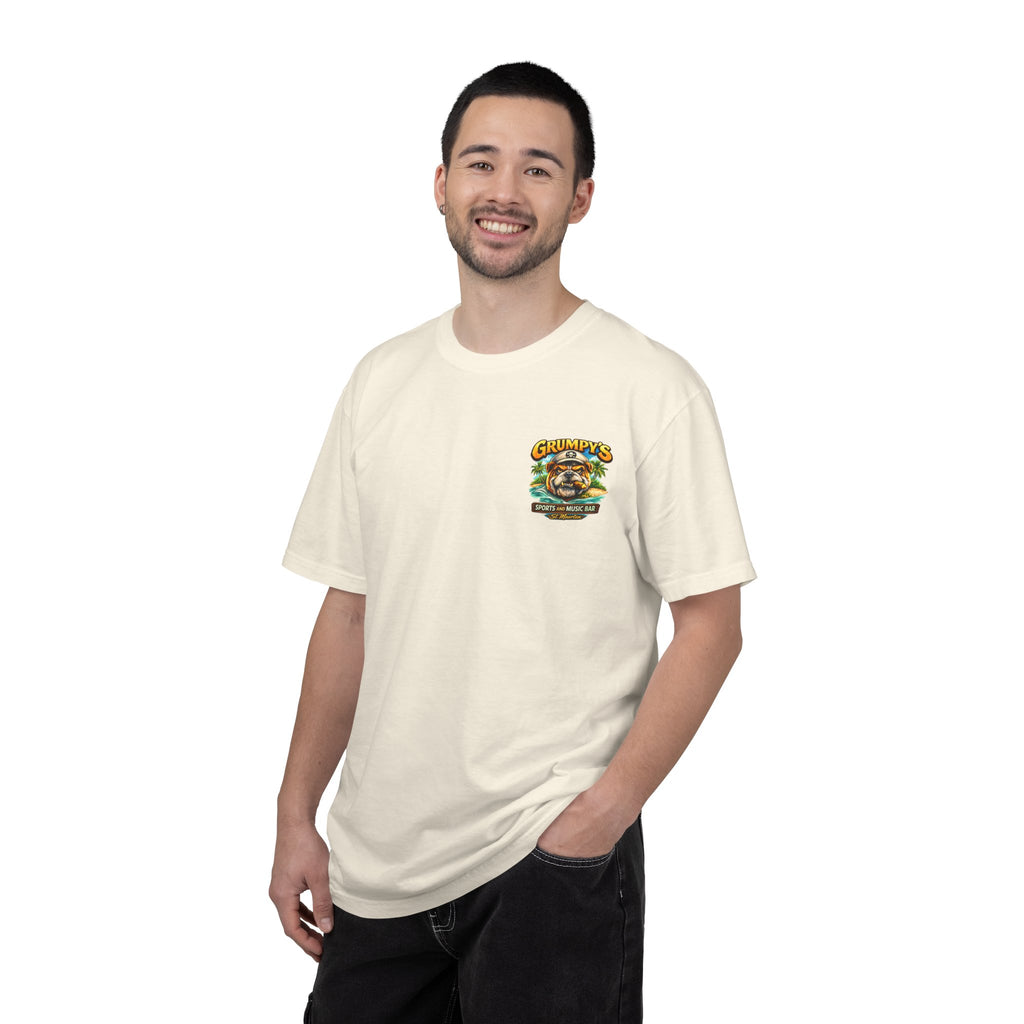 White Grumpy's St. Maarten T-Shirt – Sports Bar Logo Tee, t-shirt product image 14, size L.
