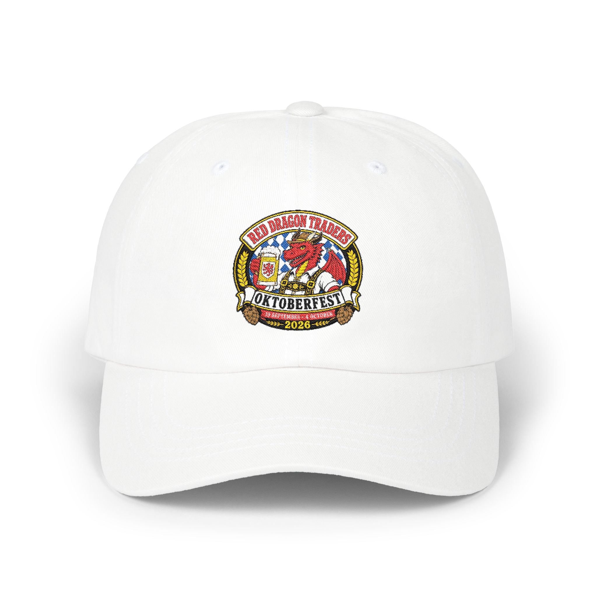 Red Dragon Oktoberfest embroidered dad cap