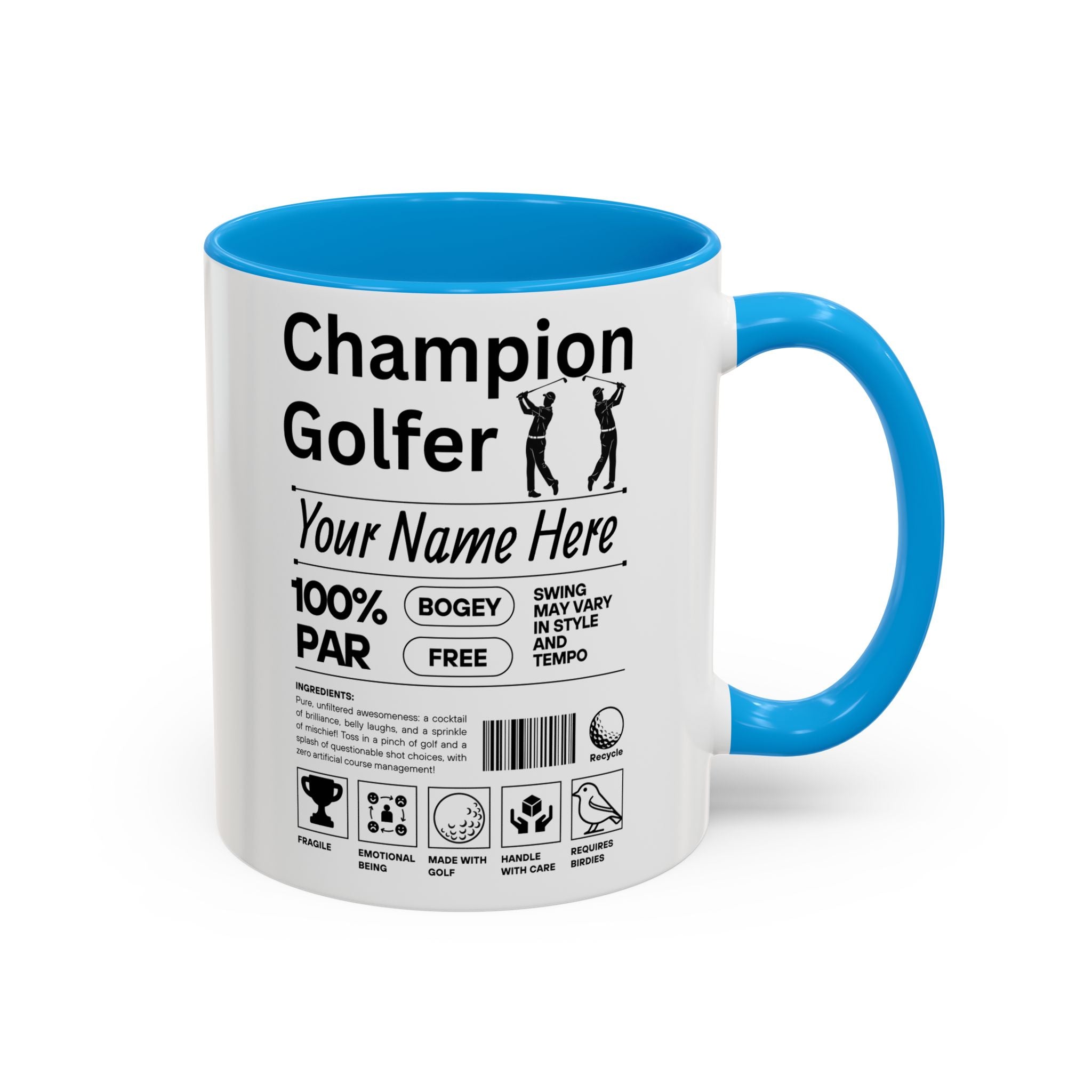 Champion Golfer Personalized Mug for Him