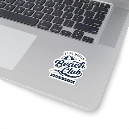 Saint Martin Beach Club Sticker | Caribbean Sun & Sea, Retro Island Pride