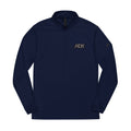 Embroidered Quarter-Zip Pullover — White Performance Adidas Style