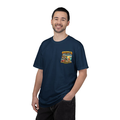 Grumpy's Sports & Music Bar T-Shirt — Retro Beach Bar Graphic Tee
