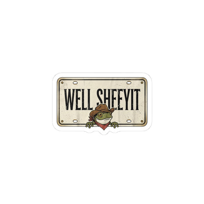 Well Sheeyit Frog Kiss-Cut Sticker | Vintage Southern, Western Distressed