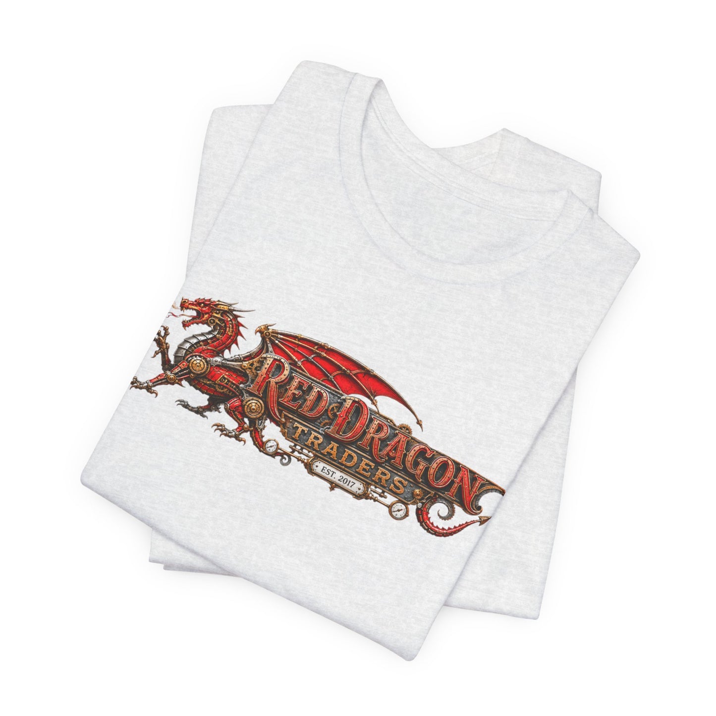 Red Dragon Traders Logo T-Shirt — Vintage Fantasy Dragon Graphic Tee
