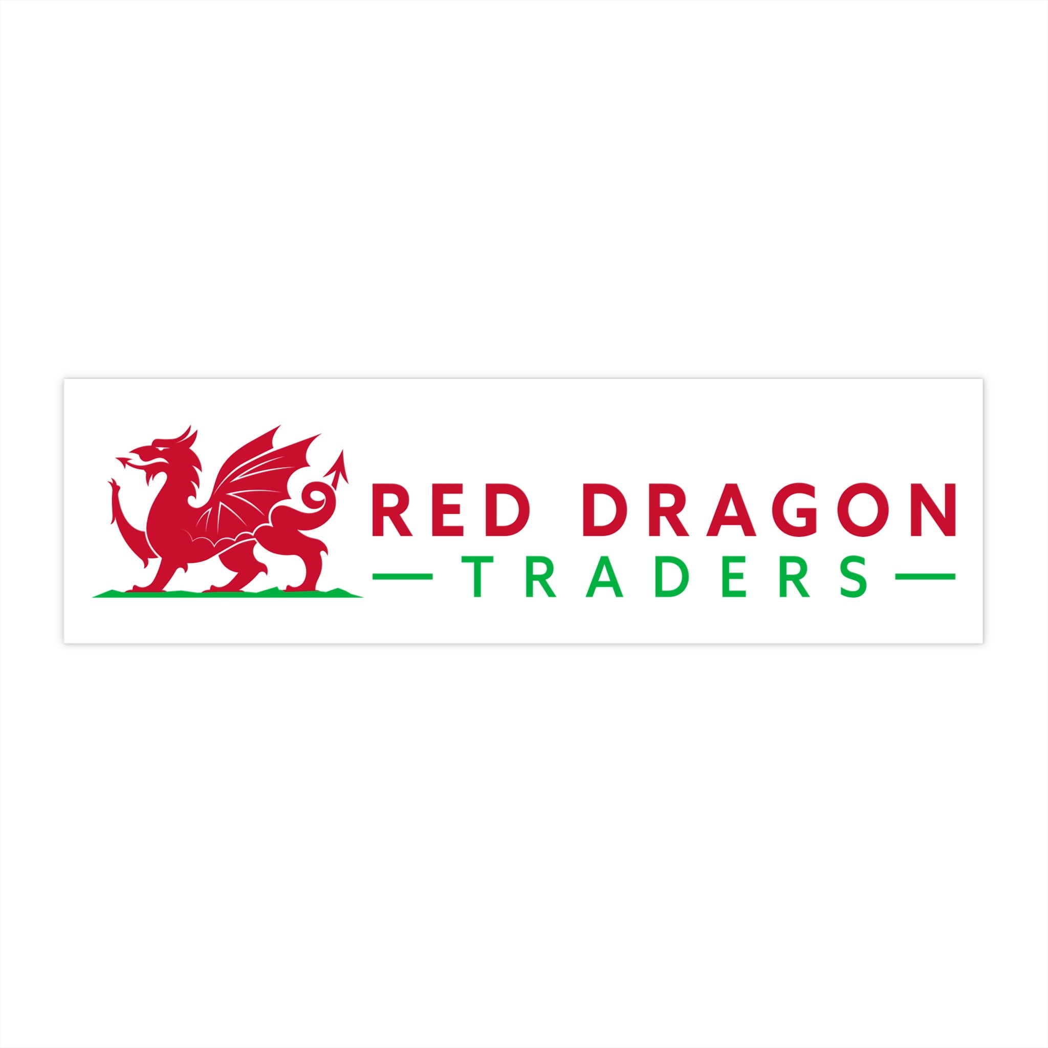 Logo of Red Dragon Traders with a red dragon illustration on a white background