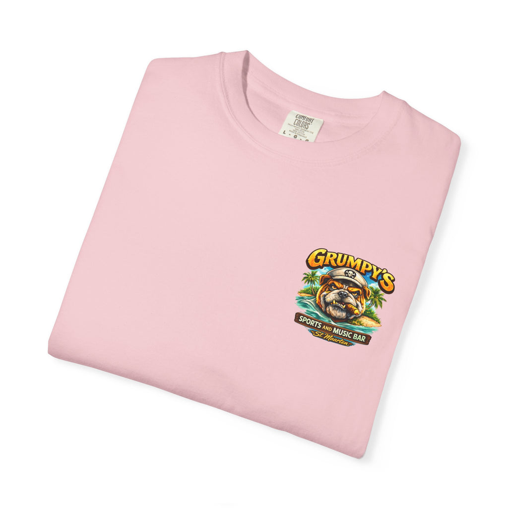 Orchid Grumpy's St. Maarten T-Shirt – Sports Bar Logo Tee, t-shirt product image 31, size 2XL.
