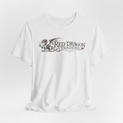 Red Dragon Traders Graphic Tee — Vintage Fantasy Dragon Logo T‑Shirt