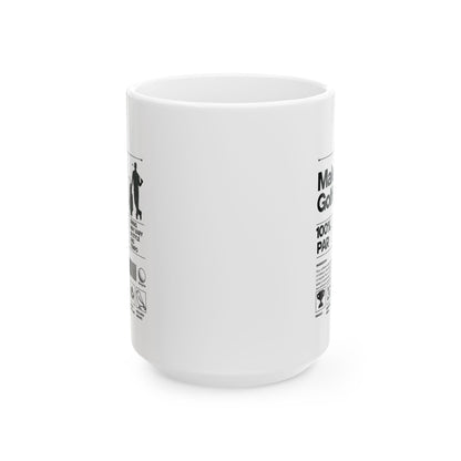 Mwg Coffi Golffiwr Gwrywaidd Ceramig | Personoliadwy